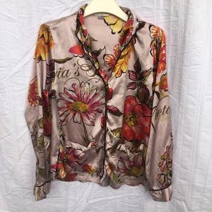 Victoria’s Secret Satin Floral Pajama Set Size XS